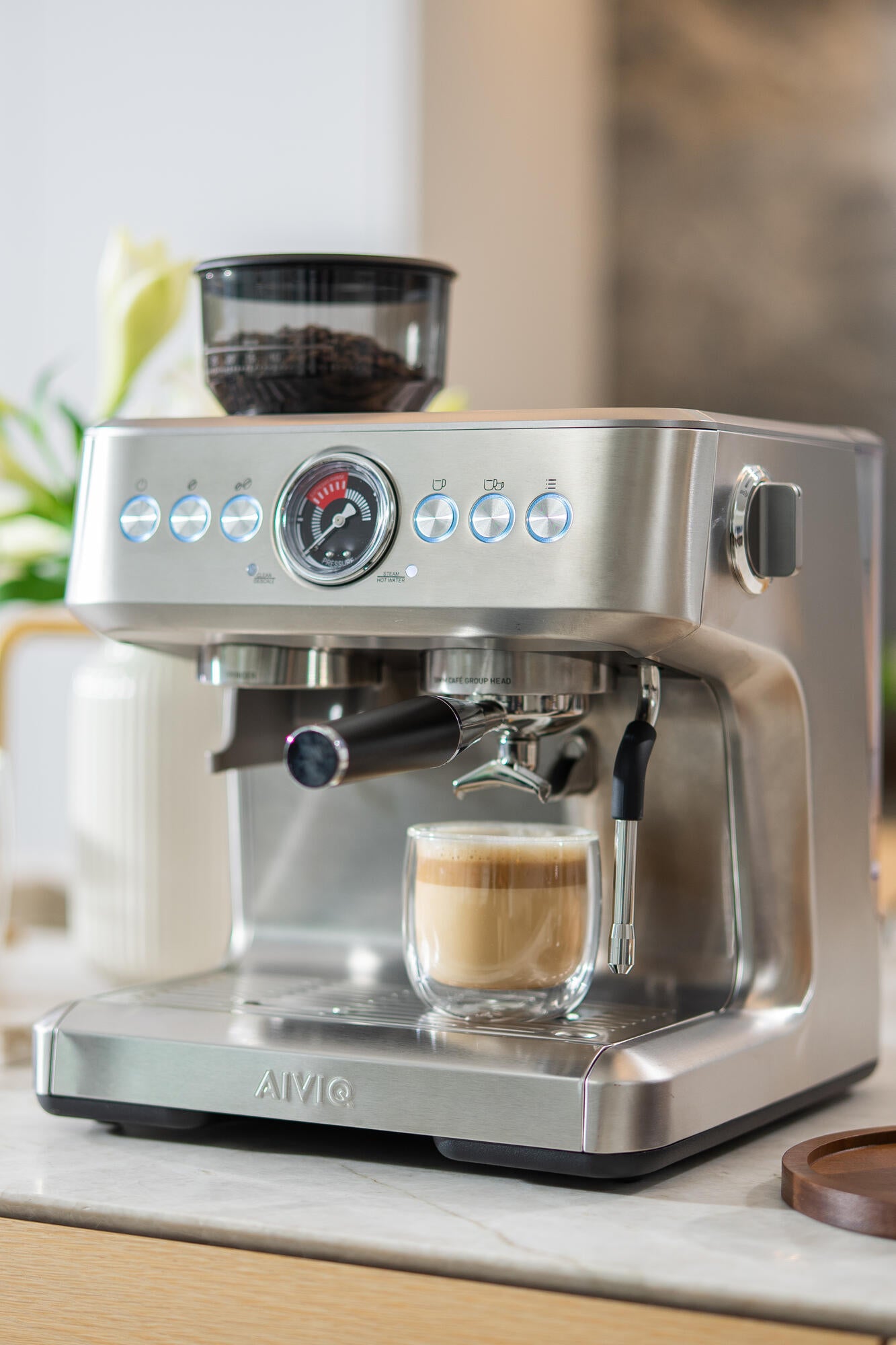 Aspire Brew espressomaskine - sølvfarvet